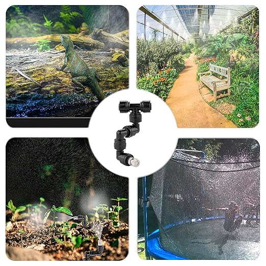 CozyCabin 360° Adjustable Mist Cooling System Nozzles Water Sprayers Connectors - Image 5