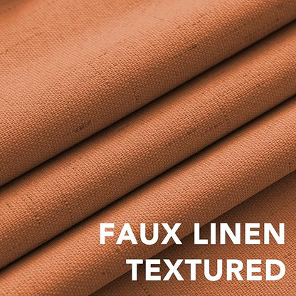 H.VERSAILTEX Linen Blackout Curtains Durable Thick Textured Linen Look 100% - Image 4
