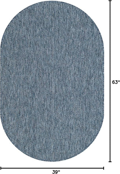 Unique Loom Collection Casual Transitional Solid Heathered Indoor/Outdoor - Image 2