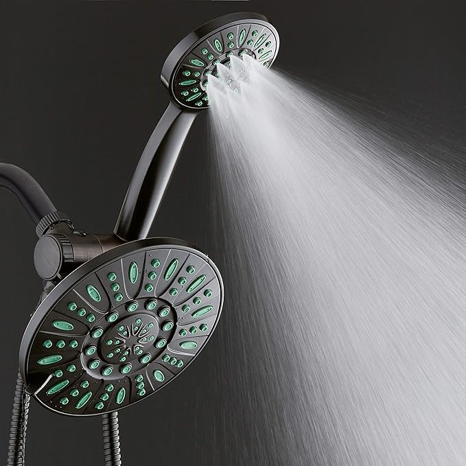 AquaDance Antimicrobial/Anti-Clog High-Pressure 30-setting Rainfall Shower Combo - Image 7