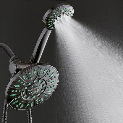 AquaDance Antimicrobial/Anti-Clog High-Pressure 30-setting Rainfall Shower Combo - Image 7