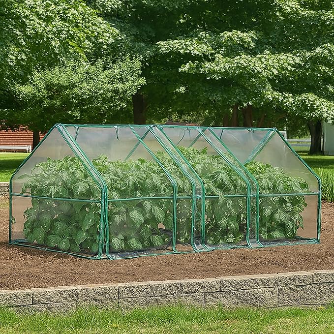 Miracle-GRO Mini Greenhouse 3’ x 8’ x 3’ Outdoor Mini Greenhouse Plant Tent - Image 8