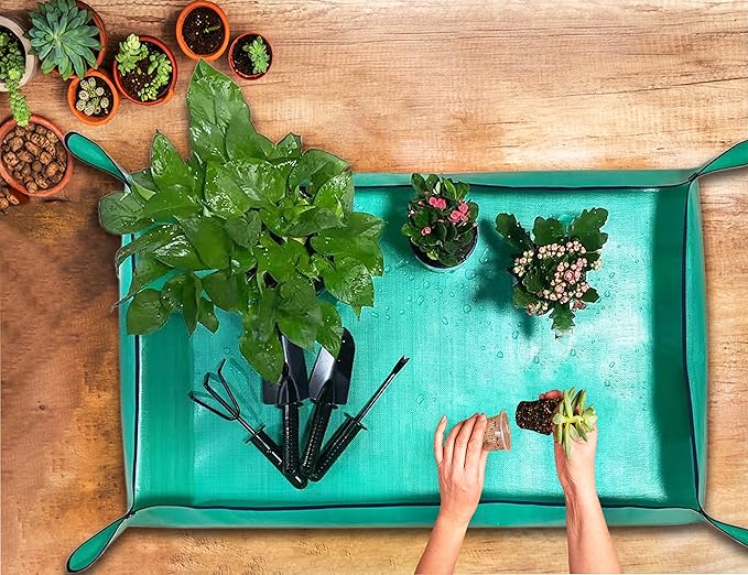 2 PCS Plant Repotting Mat for Indoor Plants, Portable Potting Mat Gardening - Image 3