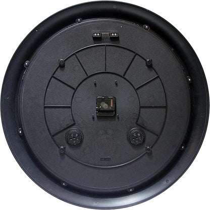 Infinity Instruments 24 inch Classic Black Wall Clock Thermometer Humidity - Image 2