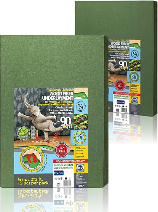 Wood Fiber Flooring Underlayment, 6mm Thickness by STEICO