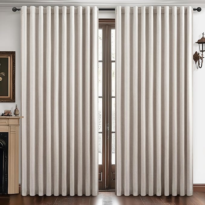 Curtains 70 Inch Length Wide Pleated Blackout Curtain by QJMYDECO