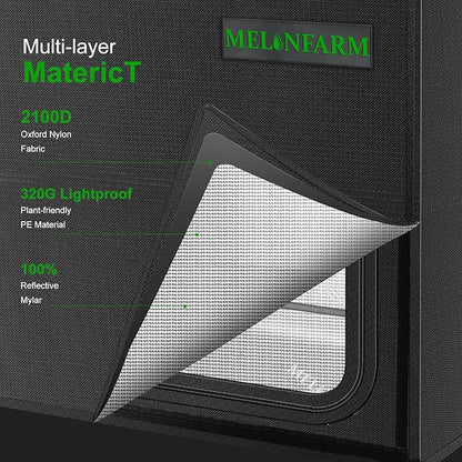 MELONFARM 24"x16"x20" Grow Tent, Double Transparent Viewing Door Indoor Grow - Image 4