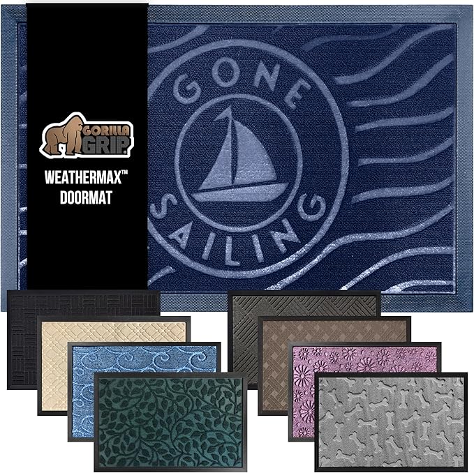 GORILLA GRIP 100% Waterproof All-Season WeatherMax Doormat US Designed Natural by GorillaGrip