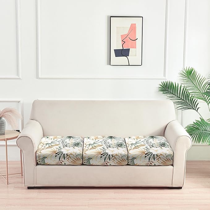 Fuloon Sofa Cushion Covers, Stretch Printed Seat Cushion Cover Couch Seat - Image 2