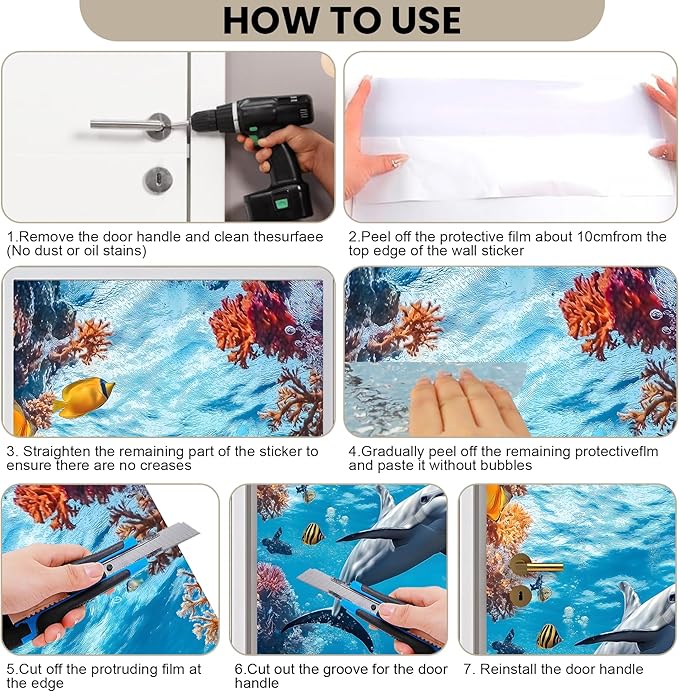 3D Door Decals Stickers, Peel Stick Wall Murals Vinyl Wallpaper Self-Adhesive - Image 5