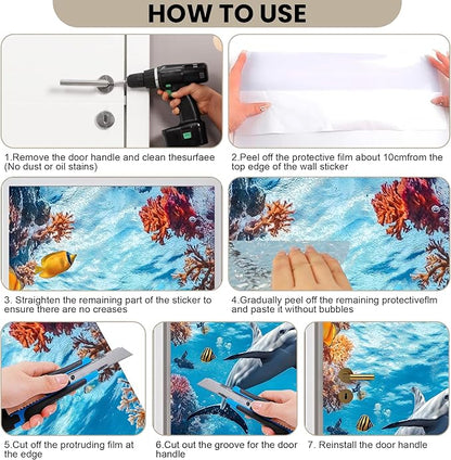 3D Door Decals Stickers, Peel Stick Wall Murals Vinyl Wallpaper Self-Adhesive - Image 5