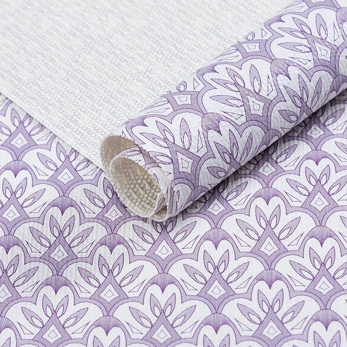 1 Rolls 12" W x 360" L Floral Drawer and Shelf Liner by DwellAid