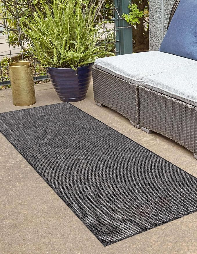 Unique Loom Collection Casual Transitional Solid Heathered Indoor/Outdoor - Image 4