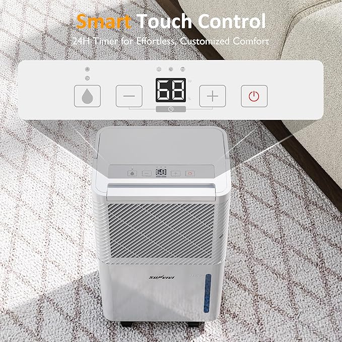 Sunvivi 22 Pints Dehumidifier for Home, 1500 Sq.Ft Dehumidifiers - Image 8