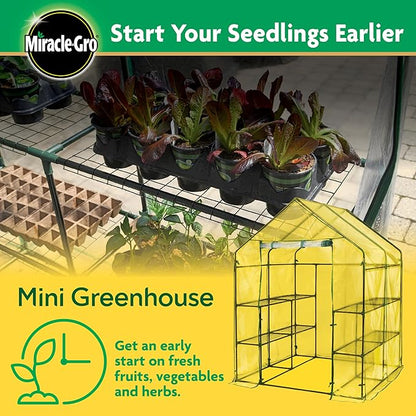 Miracle-GRO 4'8" x 4'8" x 6'5" Outdoor Mini Walk-in Greenhouse Plant Tent - Image 2