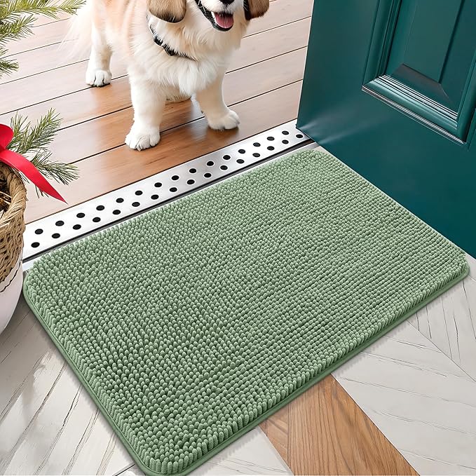 OLANLY Dog Door Mat for Muddy Paws 30x17, Absorbs Moisture and Dirt, Absorbent by OLANLY