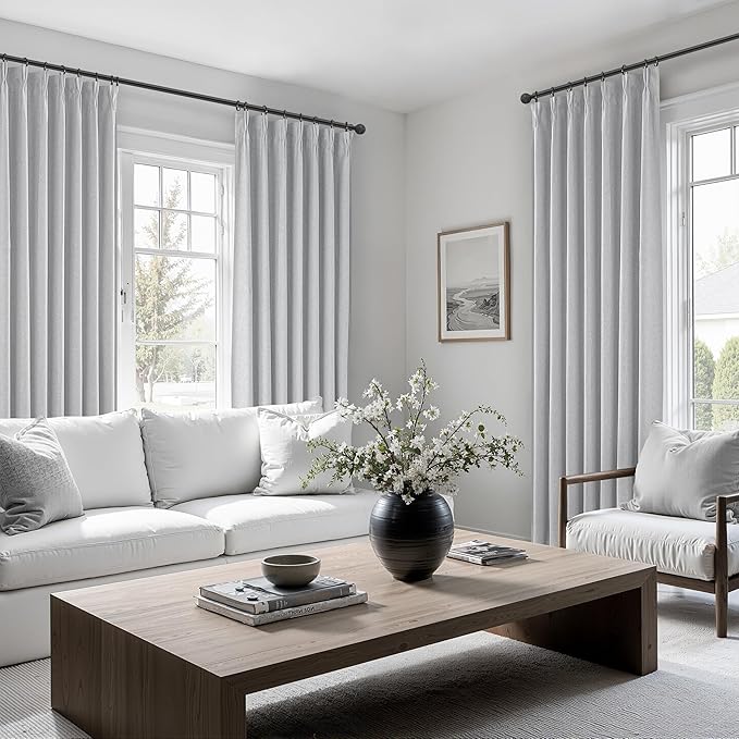Light Grey Black Out 54 Inches Long Boho Small Curtains 2 Panels Set, Farmhouse - Image 5