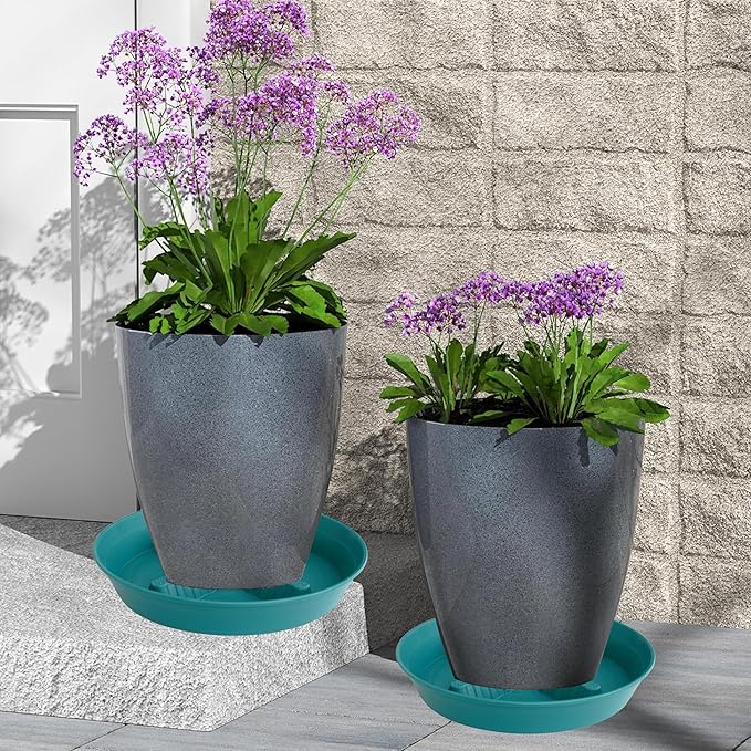 4 Pack Plant Saucer 12 inch, 8 10 14 17 inch, Plant Stand Plastic Plant Saucers - Image 7