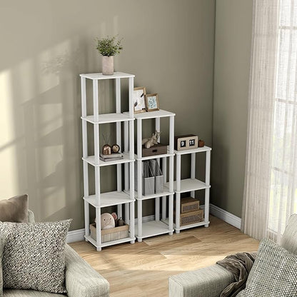Homes: Inside + Out Apexa Modern 4-Tier Narrow Shelving Units, Collectibles - Image 13