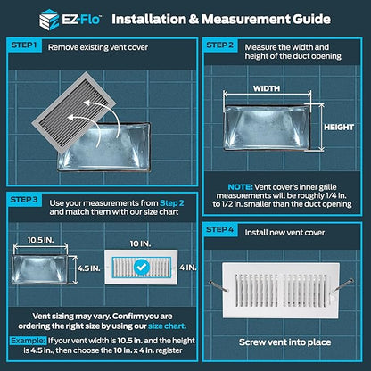 EZ-FLO 10 x 4 Inch Air Vent Cover - Image 3