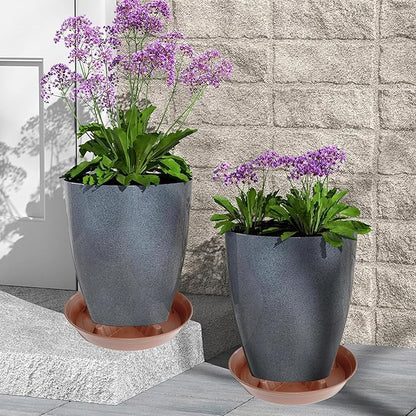 4 Pack Plant Saucer 12 inch, 8 10 14 17 inch, Plant Stand Plastic Plant Saucers - Image 8