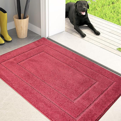 PURRUGS Dirt Trapping Door Mat 24" x 35.5", Non-Slip/Skid Machine Washable by PURRUGS
