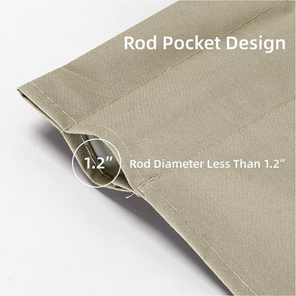 Easy Home 2 Panels Blackout Tier Curtain - Image 5