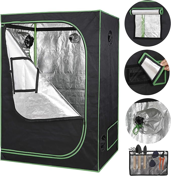 JungleA 2x4 Grow Tent, High Reflective Mylar Hydroponic Growing System - Image 4