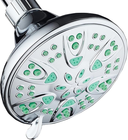 AquaDance Antimicrobial – Anti-Clog High-Pressure 6-Setting Shower Head by AquaDance