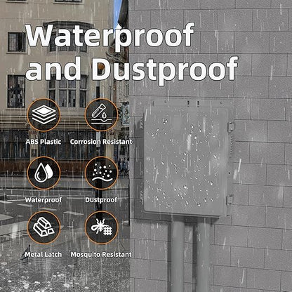 Joinfworld Vented Outdoor Electrical Box Waterproof Nema Enclosure 16x11x6 - Image 3