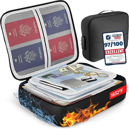 Fireproof Document Bag Waterproof Organizer Box by Unknown