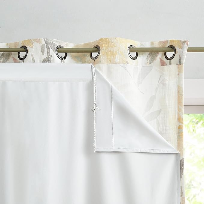 WEST LAKE 100 Blackout Curtain Liner 2 Panels Light Blocking Liner Thermal by WESTLAKE