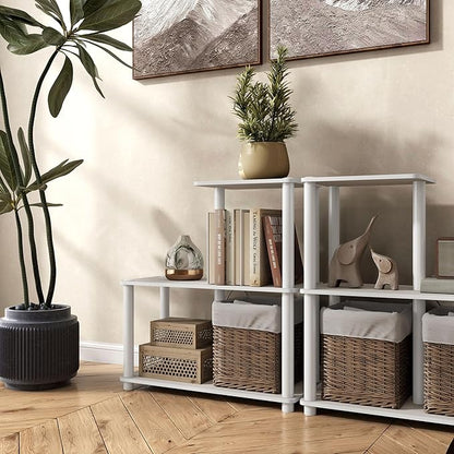 Homes: Inside + Out Apexa Modern 3-Cube Ladder Shelving Units, Collectibles - Image 13