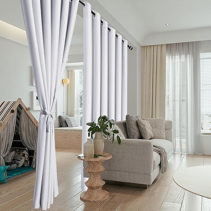 Hiasan Patio Sliding Door Blackout Curtains-10ft Wide x 8ft Tall, Grommet - Image 4