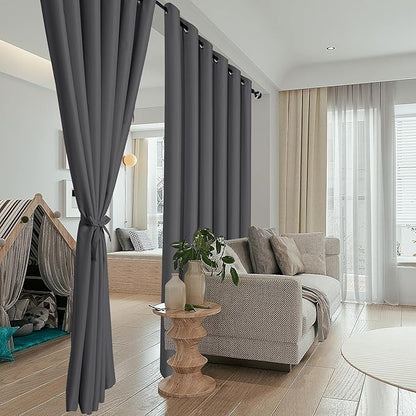 Hiasan Patio Sliding Door Blackout Curtains-12.5ft Wide x 8ft Tall, Grommet - Image 4