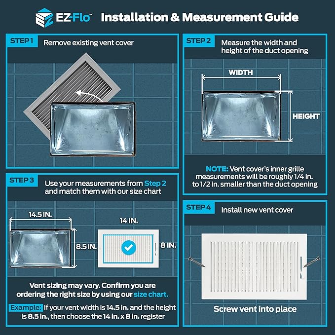 EZ-FLO 14 x 8 Inch Air Vent Cover - Image 3