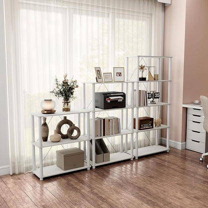 Homes: Inside + Out Apexa Modern 4-Tier Wide Shelving Units, Collectibles - Image 13