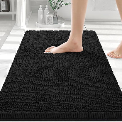 Smiry Luxury Chenille Bathroom Rugs 36x24, Extra Soft and Absorbent Shaggy Bath by Smiry