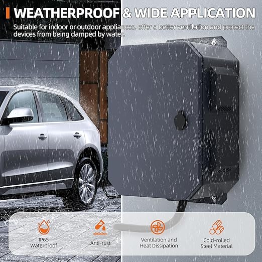 Joinfworld Outdoor Electrical Box, Metal Outdoor Enclosure Box Waterproof IP65 - Image 6