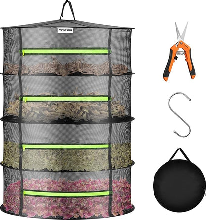 VIVOSUN 4-Layer Mesh Drying Rack Hanging Design by VIVOSUN