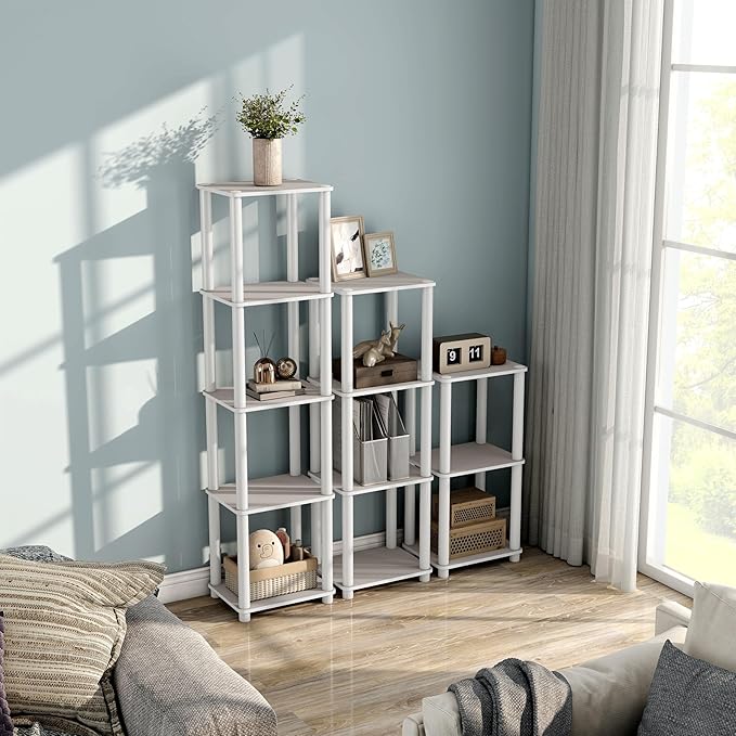 Homes: Inside + Out Apexa Modern 5-Tier Narrow Shelving Units, Collectibles - Image 13