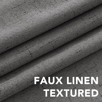 H.VERSAILTEX Linen Blackout Curtains 84 Inches Long 100% Absolutely Blackout - Image 4