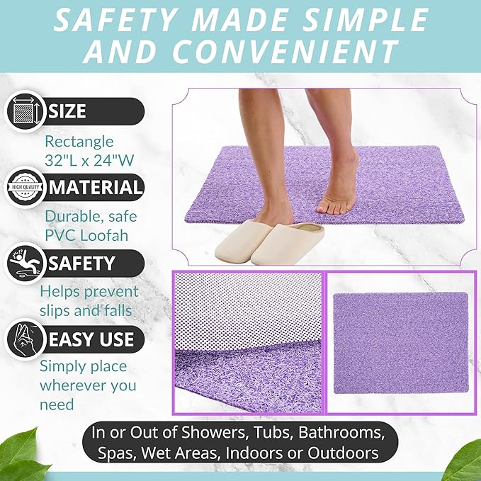 Enkosi Loofah Non-Slip Shower Mat - Image 3