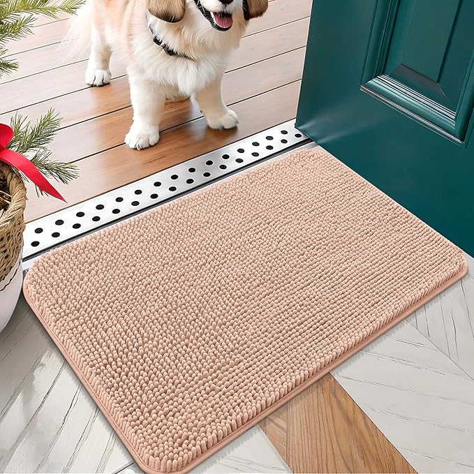 OLANLY Dog Door Mat for Muddy Paws 30x17, Absorbs Moisture and Dirt, Absorbent by OLANLY