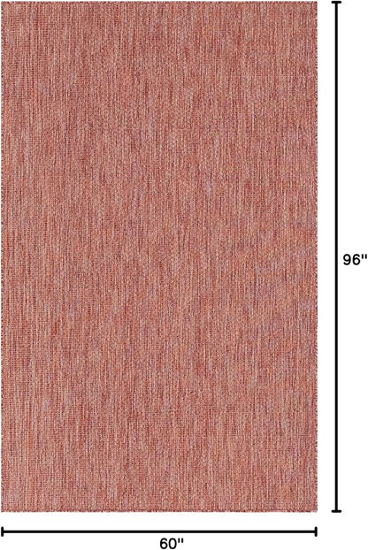 Unique Loom Collection Casual Transitional Solid Heathered Indoor/Outdoor - Image 2