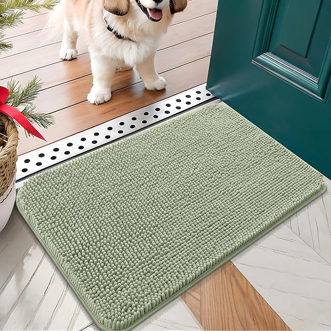 OLANLY Dog Door Mat for Muddy Paws 30x17, Absorbs Moisture and Dirt, Absorbent by OLANLY