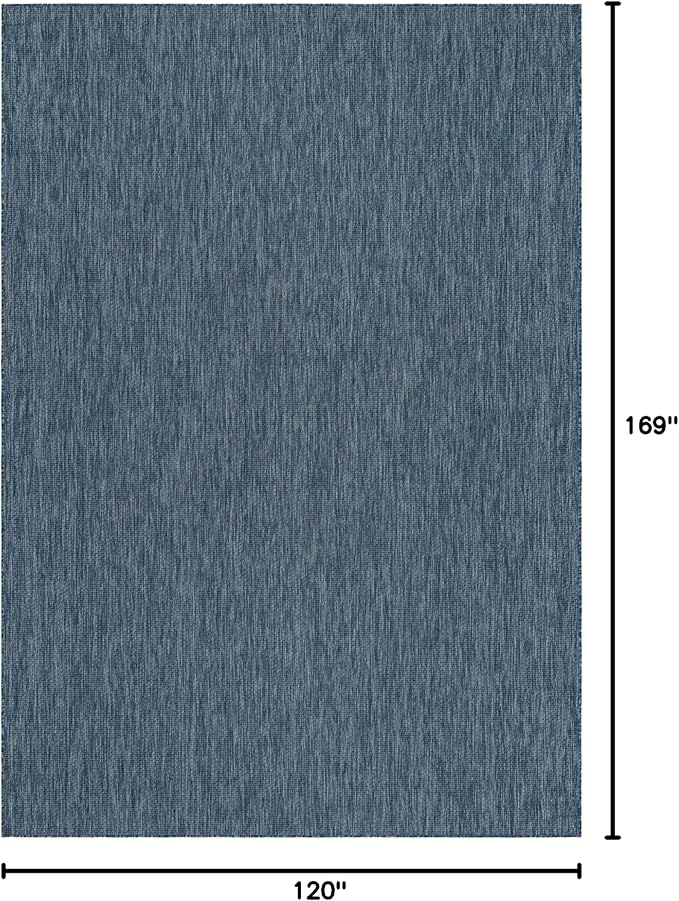 Unique Loom Collection Casual Transitional Solid Heathered Indoor/Outdoor - Image 2