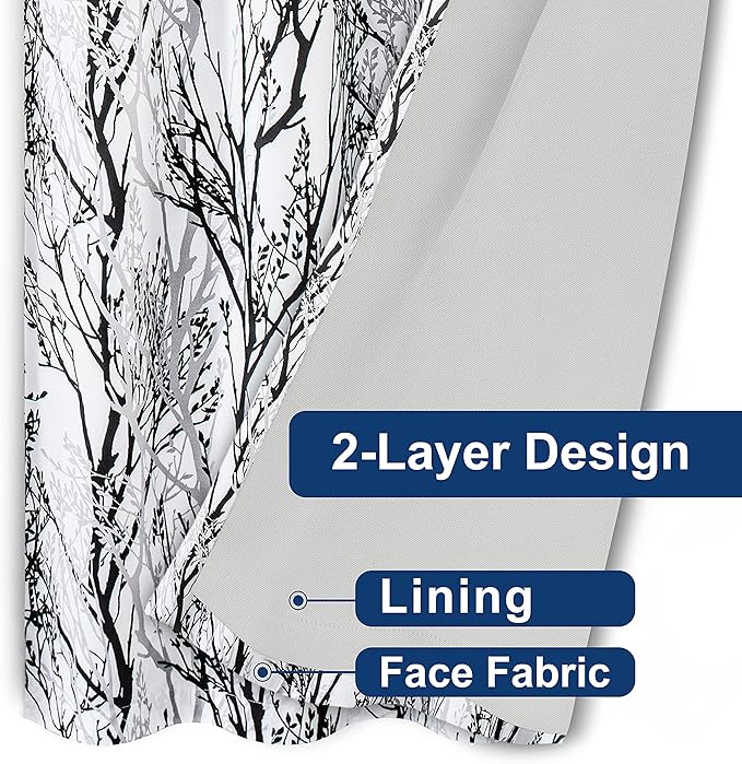 DriftAway Tree Branch Blackout Curtains Double Layer 84 Inches Long - Image 8