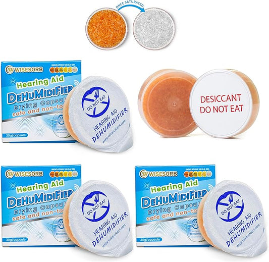 3 Pieces Hearing Aid Dryer, Hearing Aid Dryer Capsules Bricks, Hearing Aid by Wisesorb
