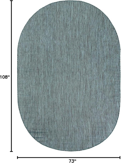 Unique Loom Outdoor Solid Collection Area Rug - Image 2